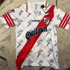 Adidas River Plate 1996-1998 home football shirt jersey Medium slim fit